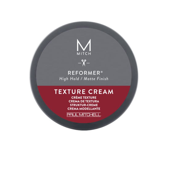 MITCH by Paul Mitchell Reformer Texture Cream for Men, High Hold, Matte Finish, For All Hair Types, Especially Fine to Medium Hair, 3 oz.