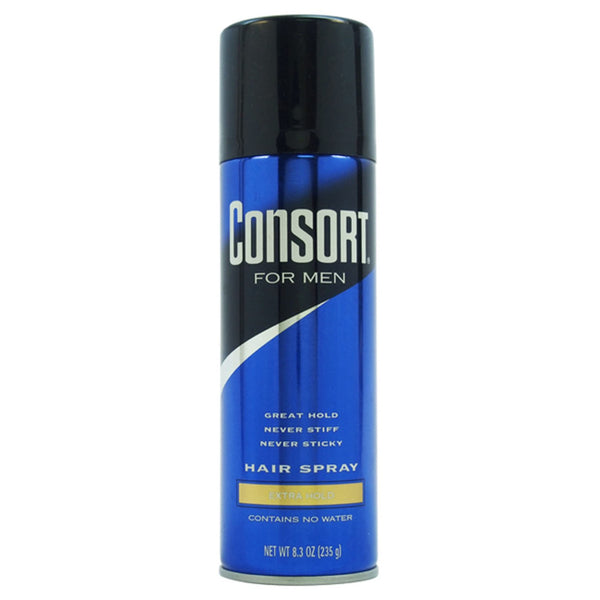 Consort Extra Hold Unscented Aerosol Hair Spray for Men, 8.3 oz – The Ultimate Mens Hairspray for Thin Hair and Mens Grooming Needs, Dry Look Styling