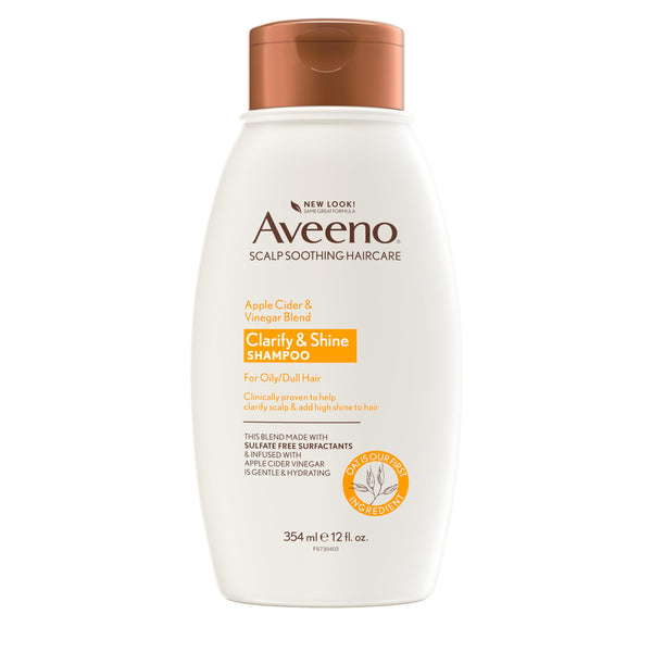 Aveeno Apple Cider Vinegar Clarifying Shampoo, Shine Enhancing, 12 fl oz