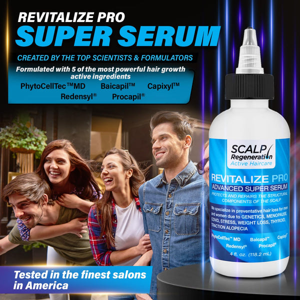 Scalp Delivery Revitalize Pro Hair Growth Serum - Innovated Solution for Hair Loss in Men and Women - Enhance Strength and Thickness - Plant- Based Hair Serum for Thinning and Receding Hairline.